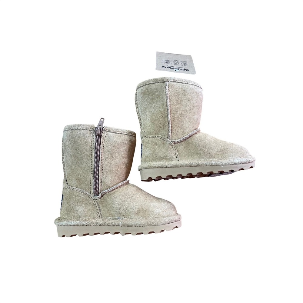 Bearpaw Elle Toddler Zipper Hickory Suede Wool Blend Winter Boots Size 7T NEW‎
